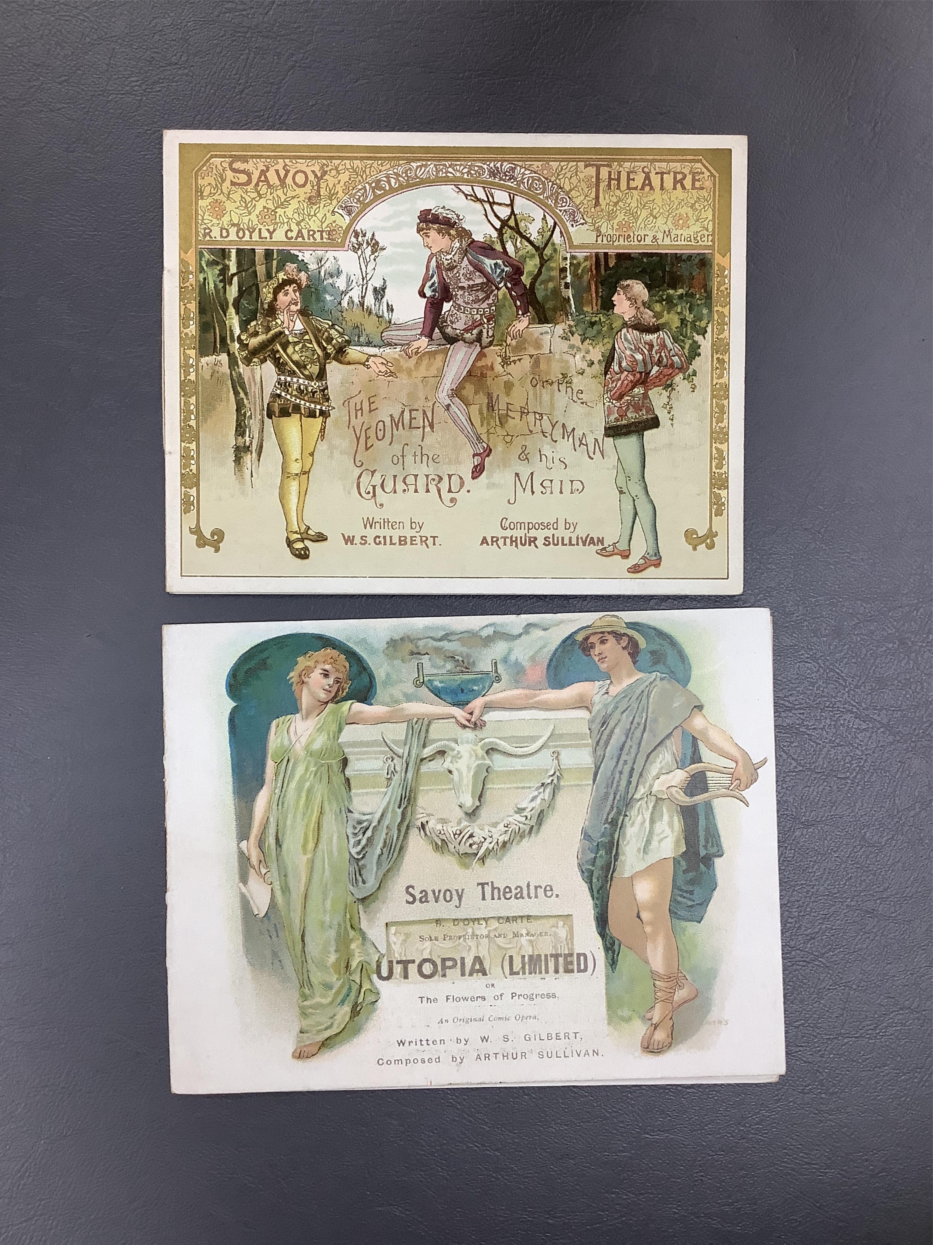 A collection of ephemera including Savoy Theatre, a photograph album and an album of watercolours and pencil studies, late 19th / early 20th century